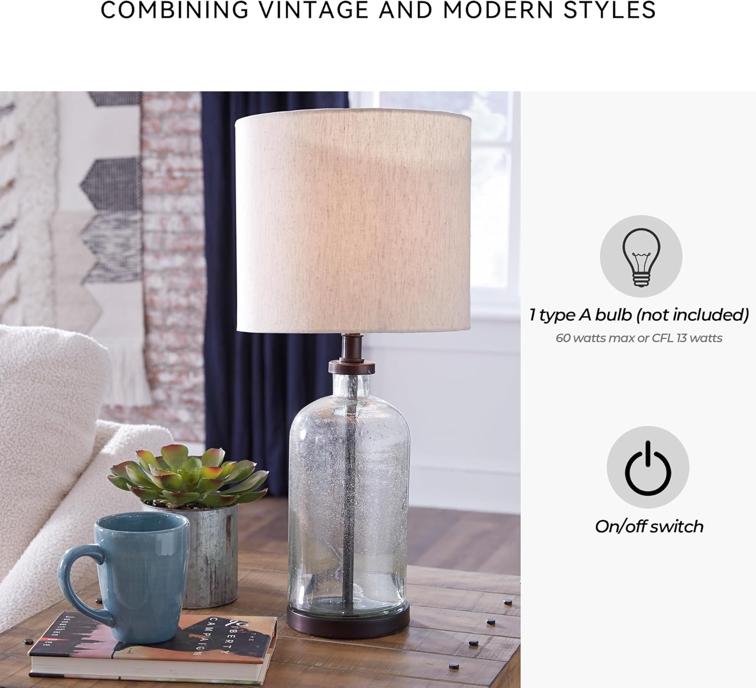 Farmhouse Metal Table Lamp — 22.5" - View 4