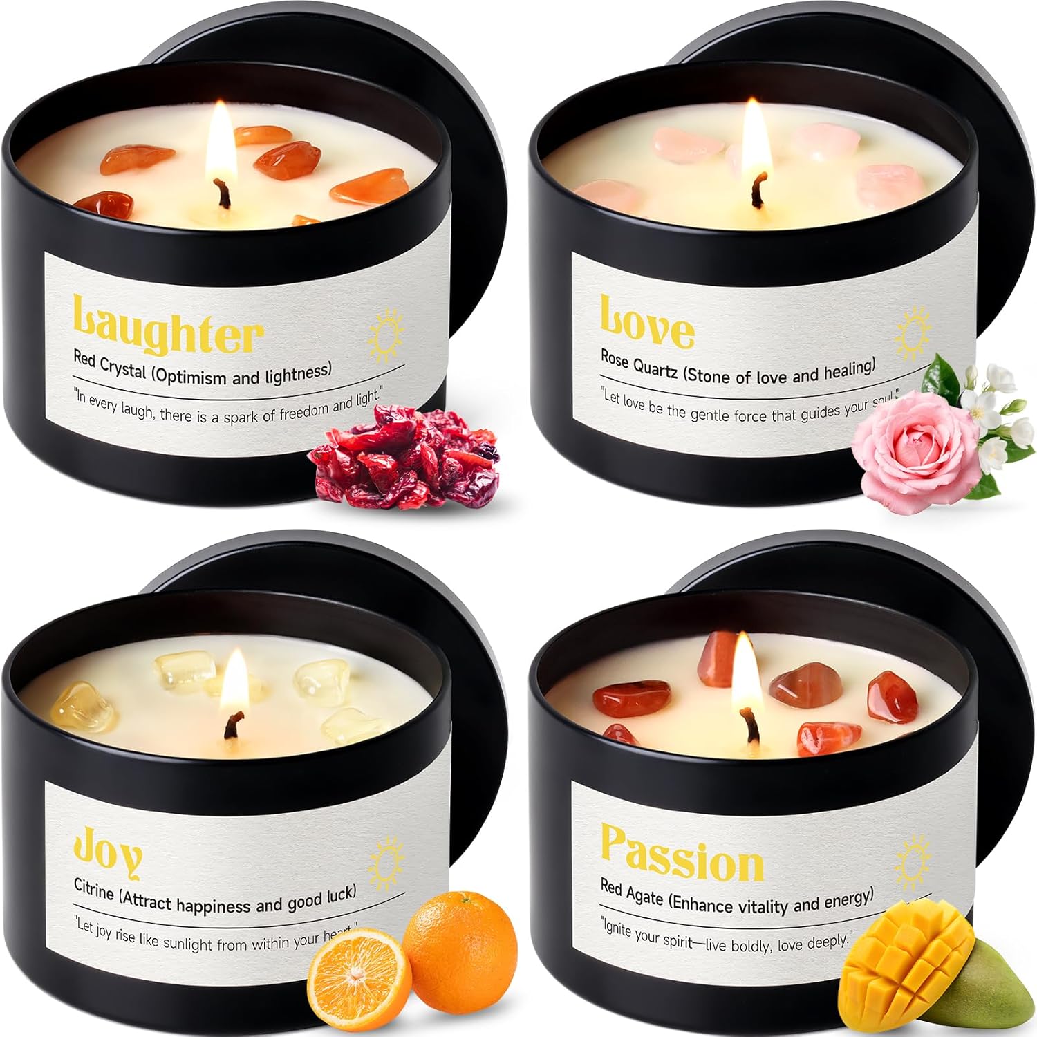 Scented Luxe Metal Candle — Energy Candles Set