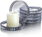 Round Luxe Black Pillar Candle — 4" — Black