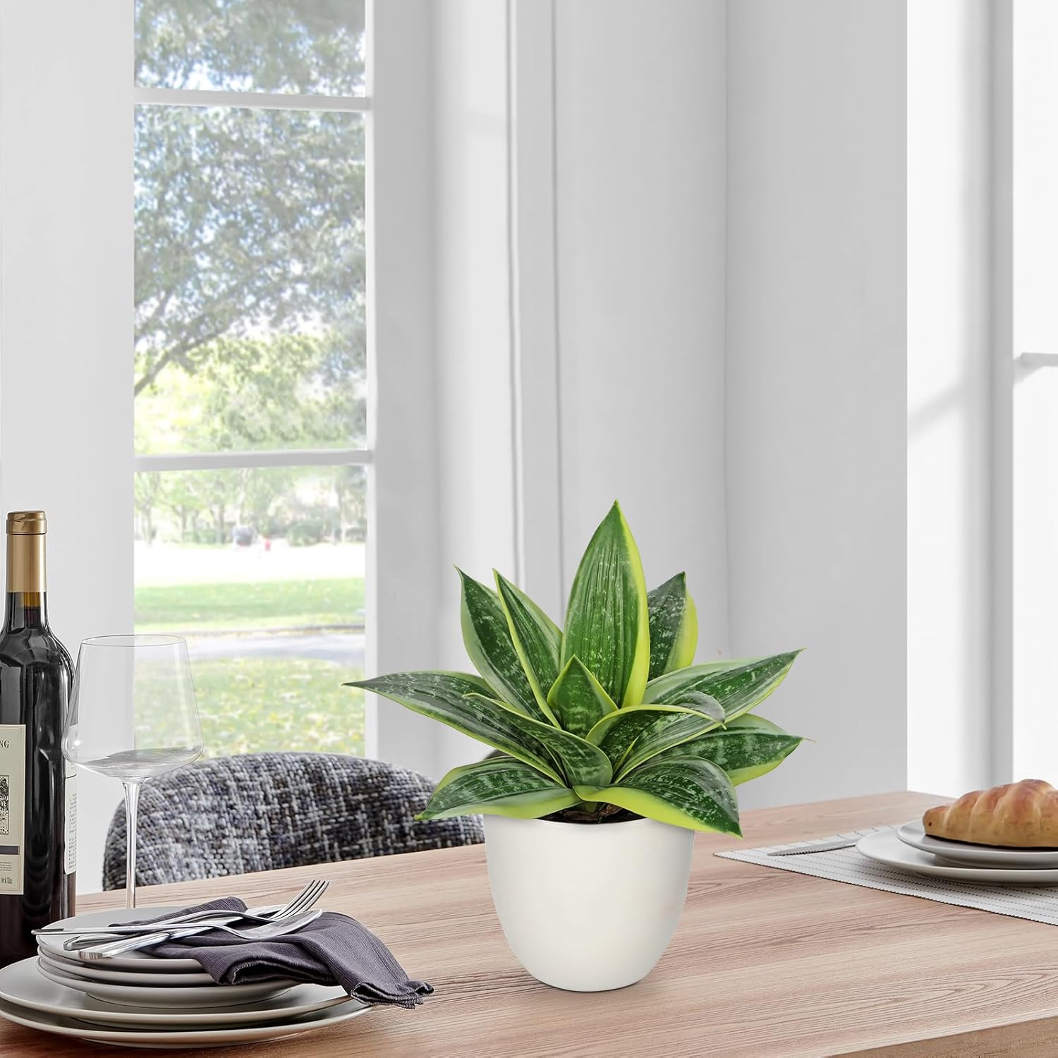Modern Black Artificial Plant — 9" - View 3