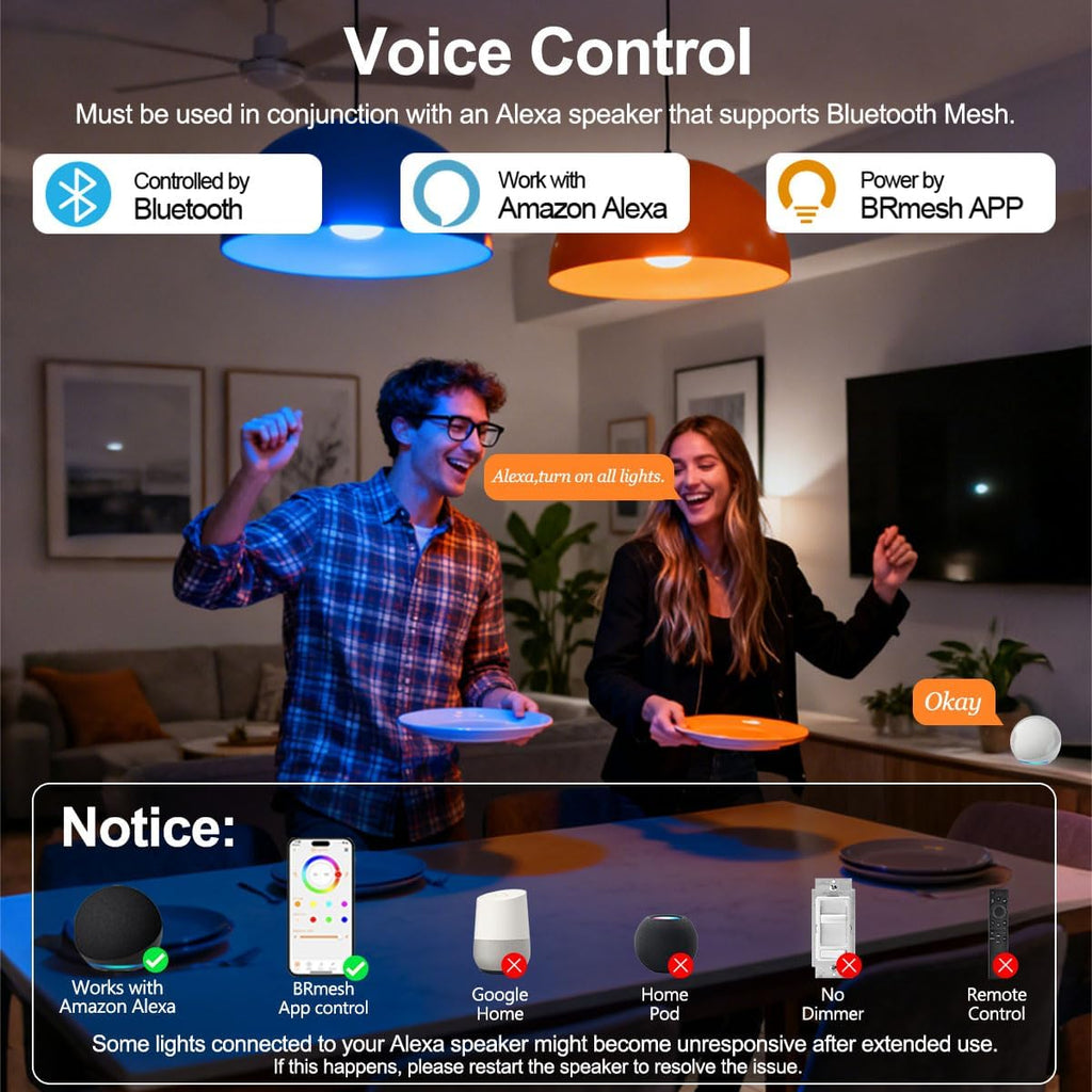 Color Changing Beige Smart Bulb — 72" - View 3