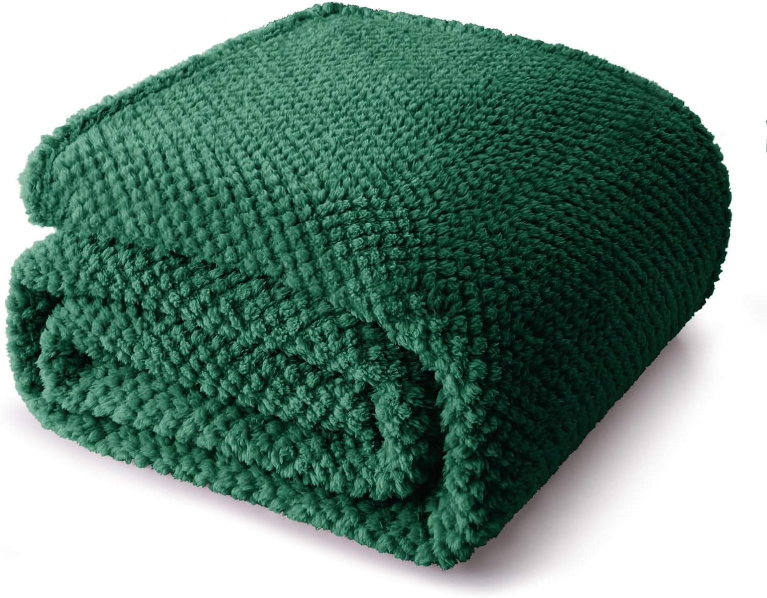 Black Throw Pillow — 70" — Emerald Green