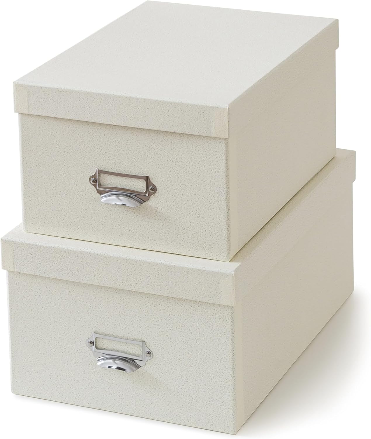 Beige Storage Basket — Set of 2 — Cream White