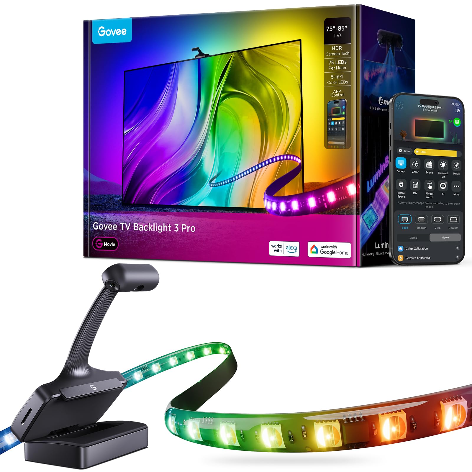 Smart Metal LED Strip Lights — 75"