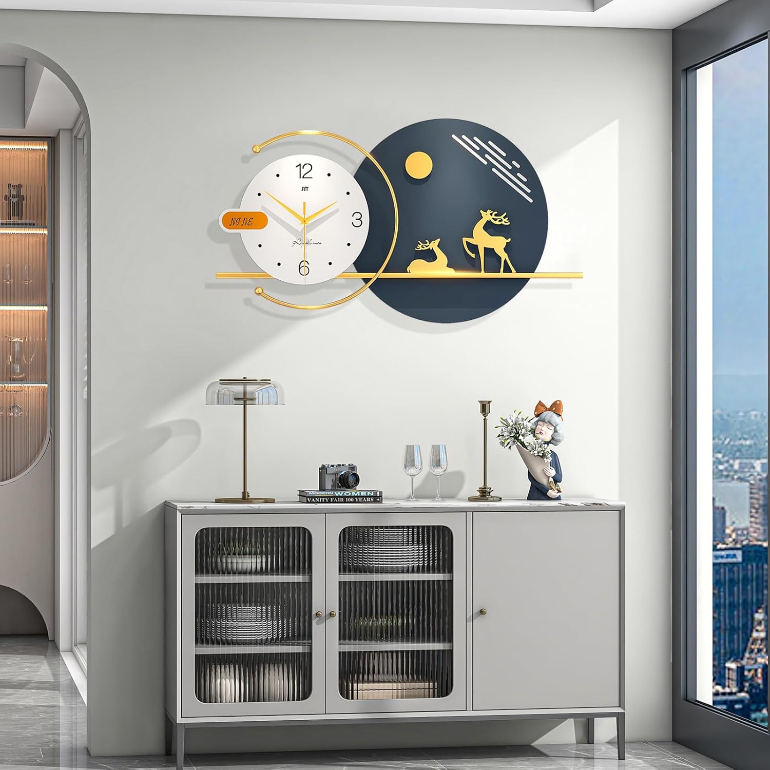 Modern Metal Wall Decor — 4" — 15*31.5in