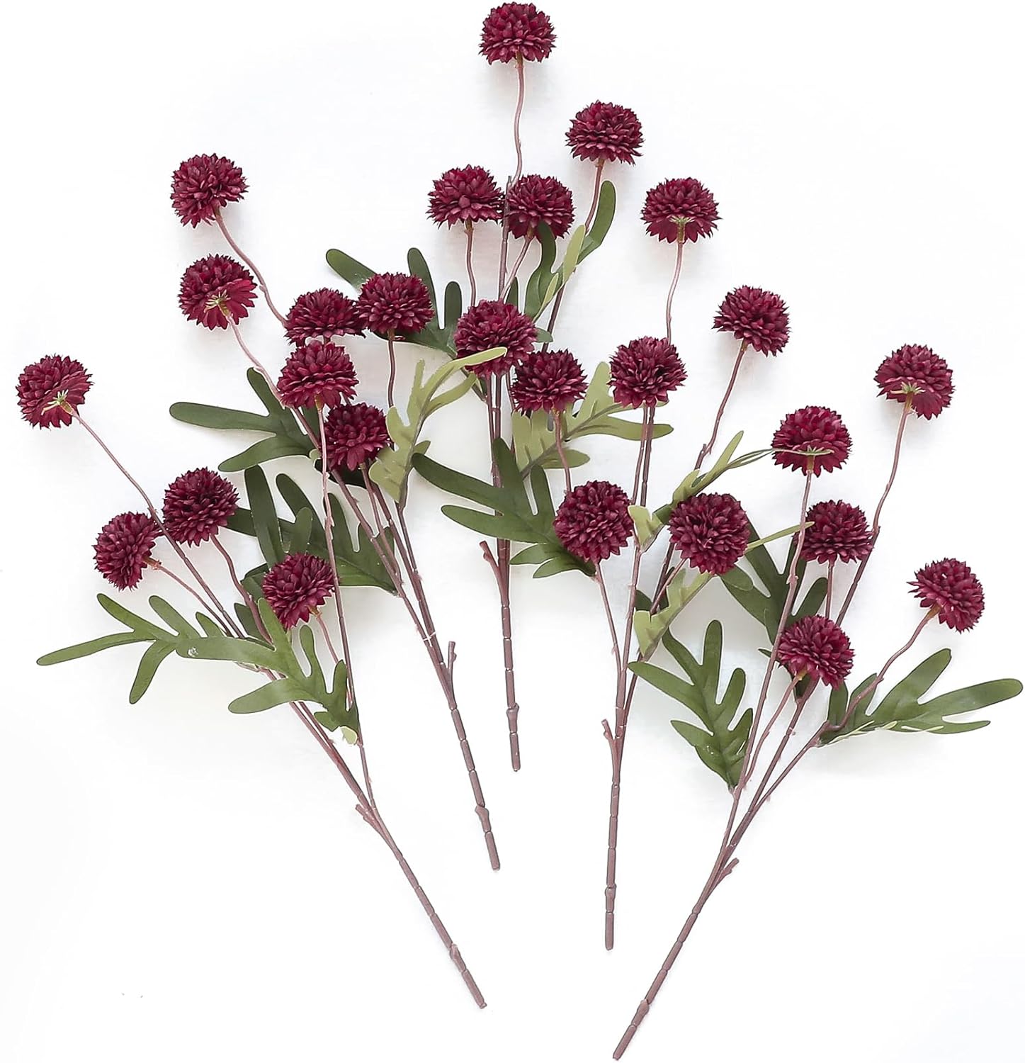 Beige Artificial Flowers — Burgundy