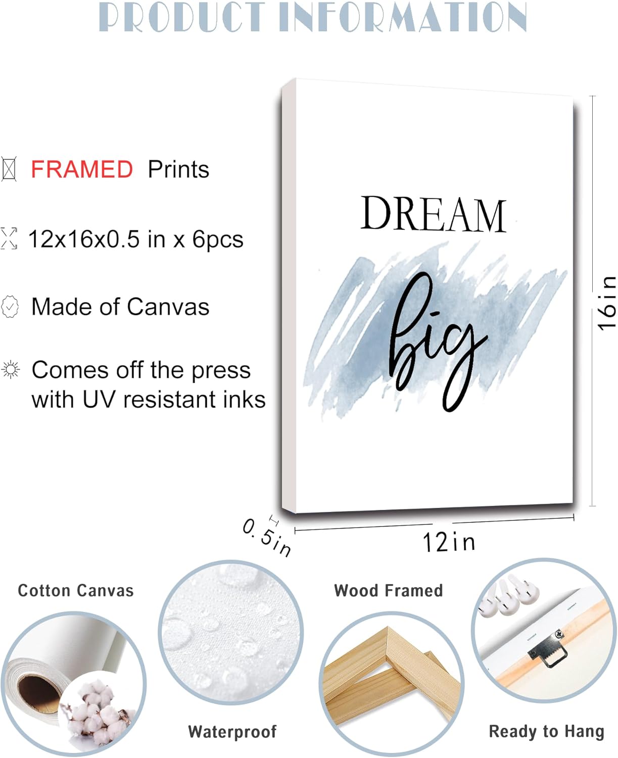 Beige Framed Wall Art — 12" - View 2