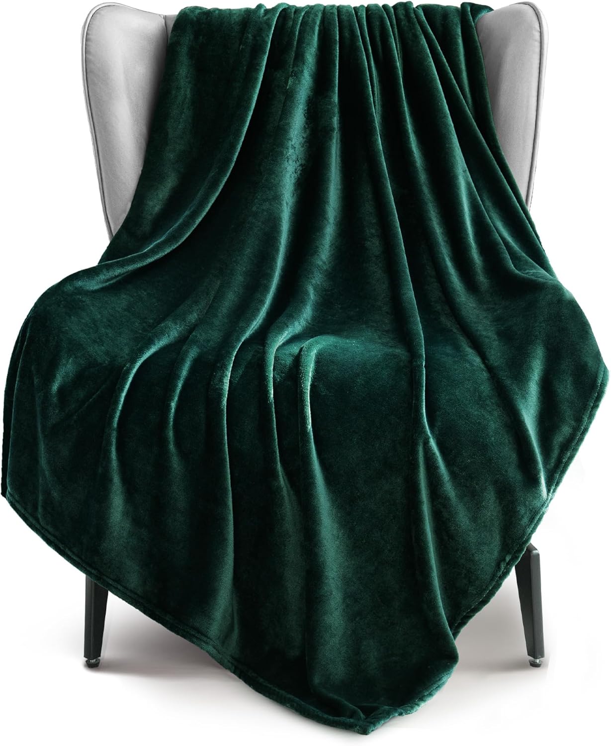 Black Throw Pillow — 50" — Forest Green