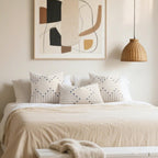 Tufted Boho Beige Throw Pillow Cover — 18" - View 5