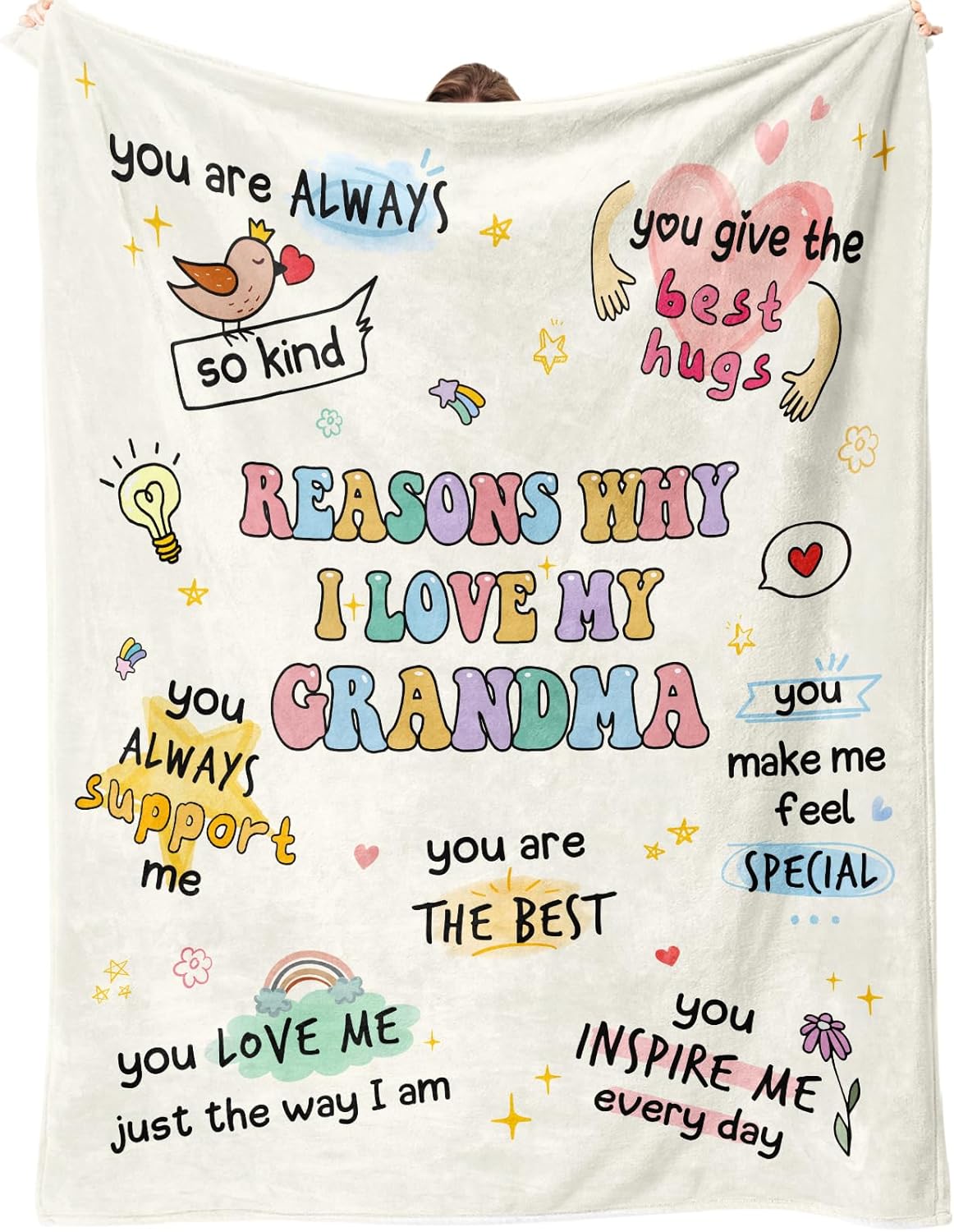 Fabric Throw Pillow — 60" — Grandma