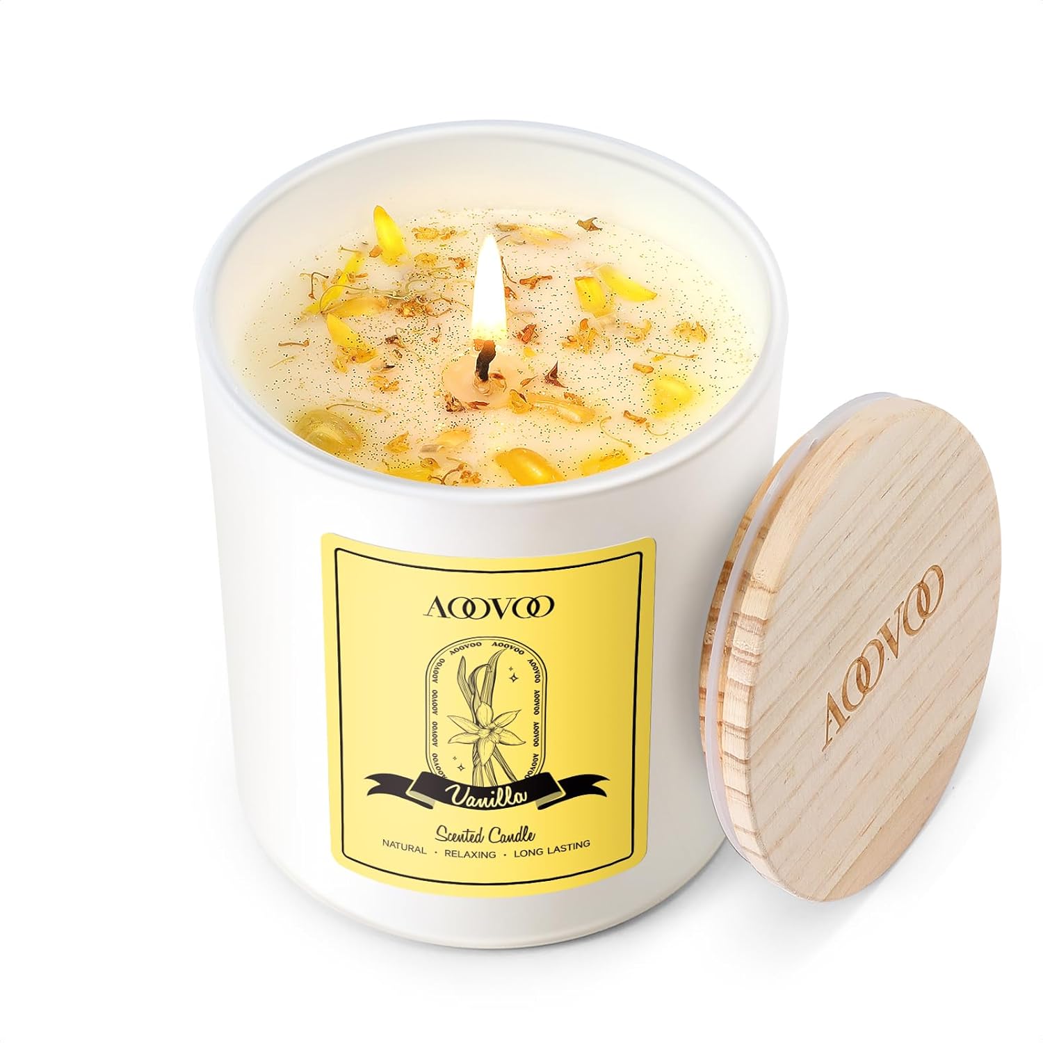 Soy Luxe Glass Scented Candle — Vanilla Scented Candles