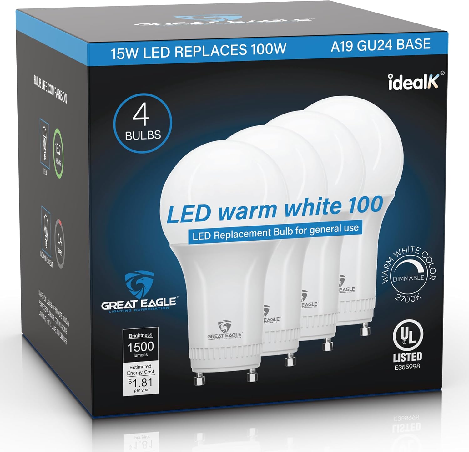 Dimmable White Smart Bulb — Warm White 2700k