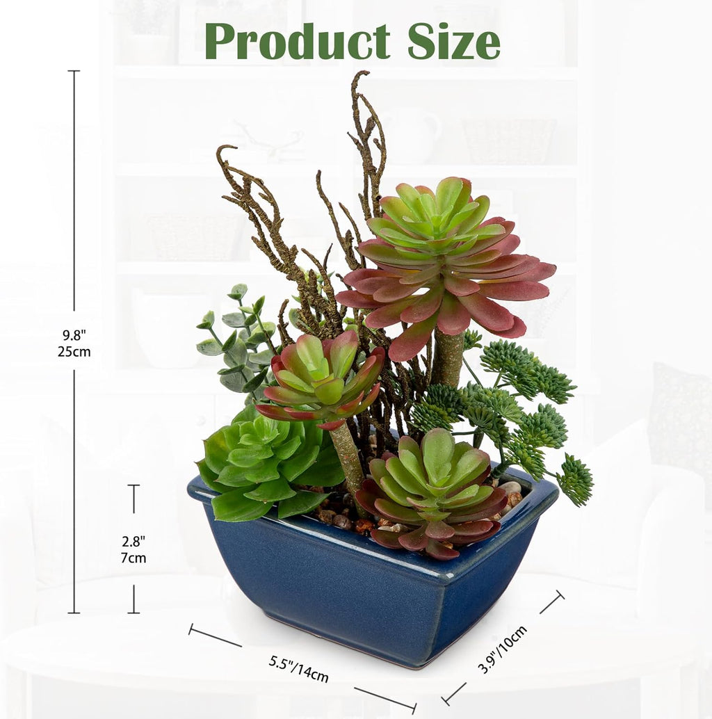 Blue Faux Plant - View 6