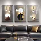 Framed Luxe Black Wall Decor — 36"