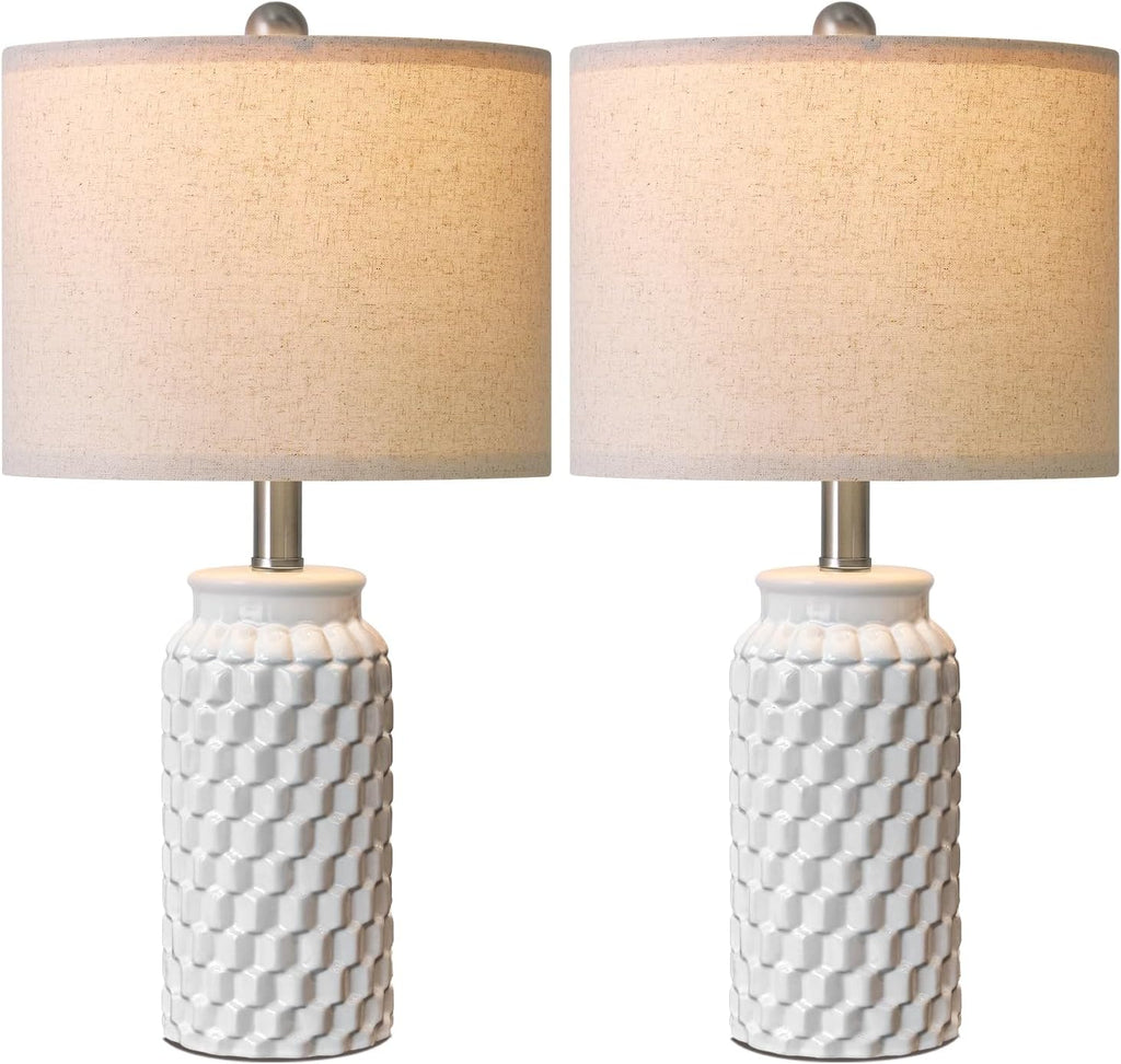 Farmhouse Beige Bedside Lamp — 20.5" - View 7