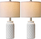 Farmhouse Beige Bedside Lamp — 20.5" - View 7