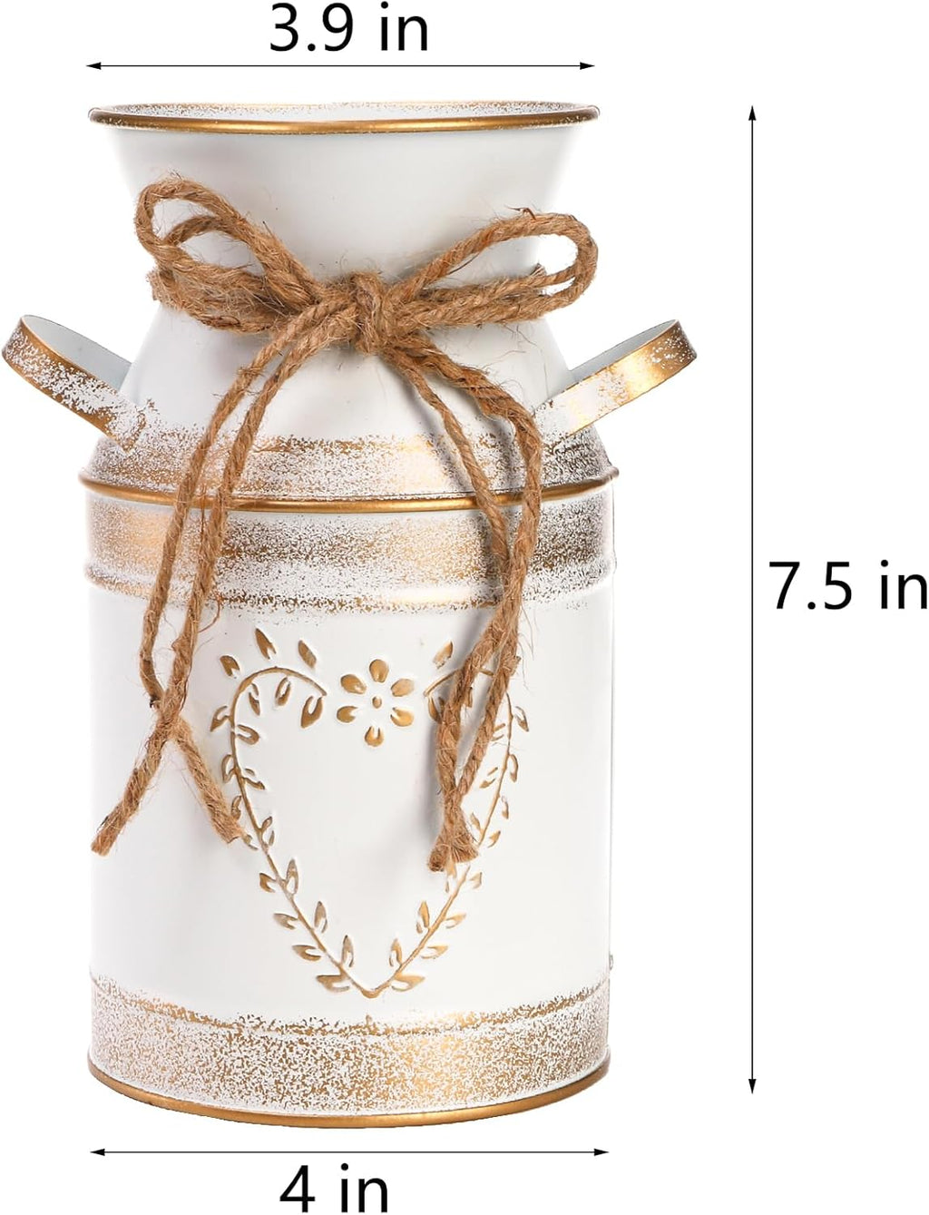 Farmhouse Metal Flower Vase — 5" - View 2