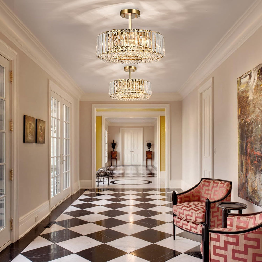 Round Luxe Gold Chandelier - View 6