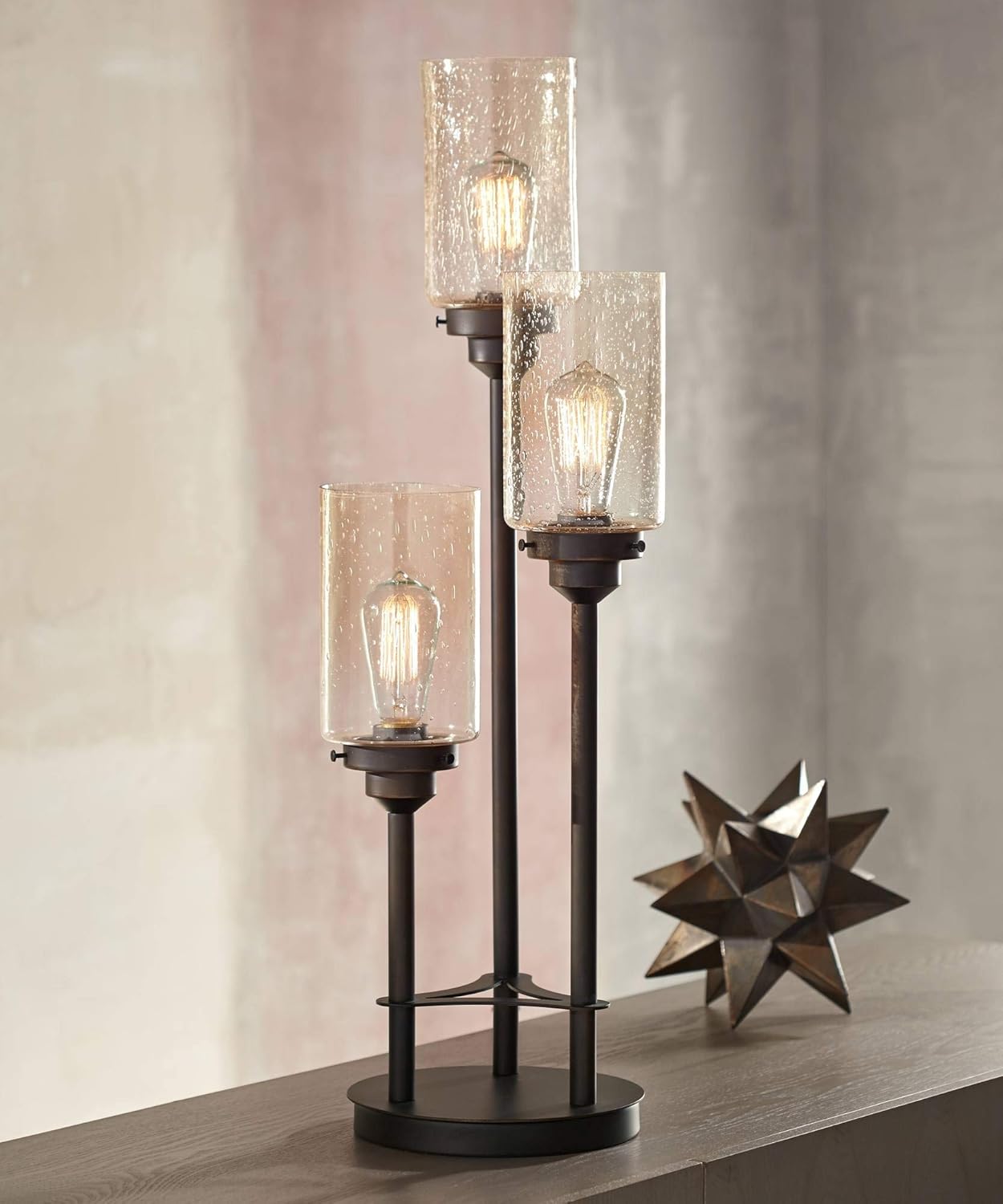 Farmhouse Metal Table Lamp — 3-Light - View 2