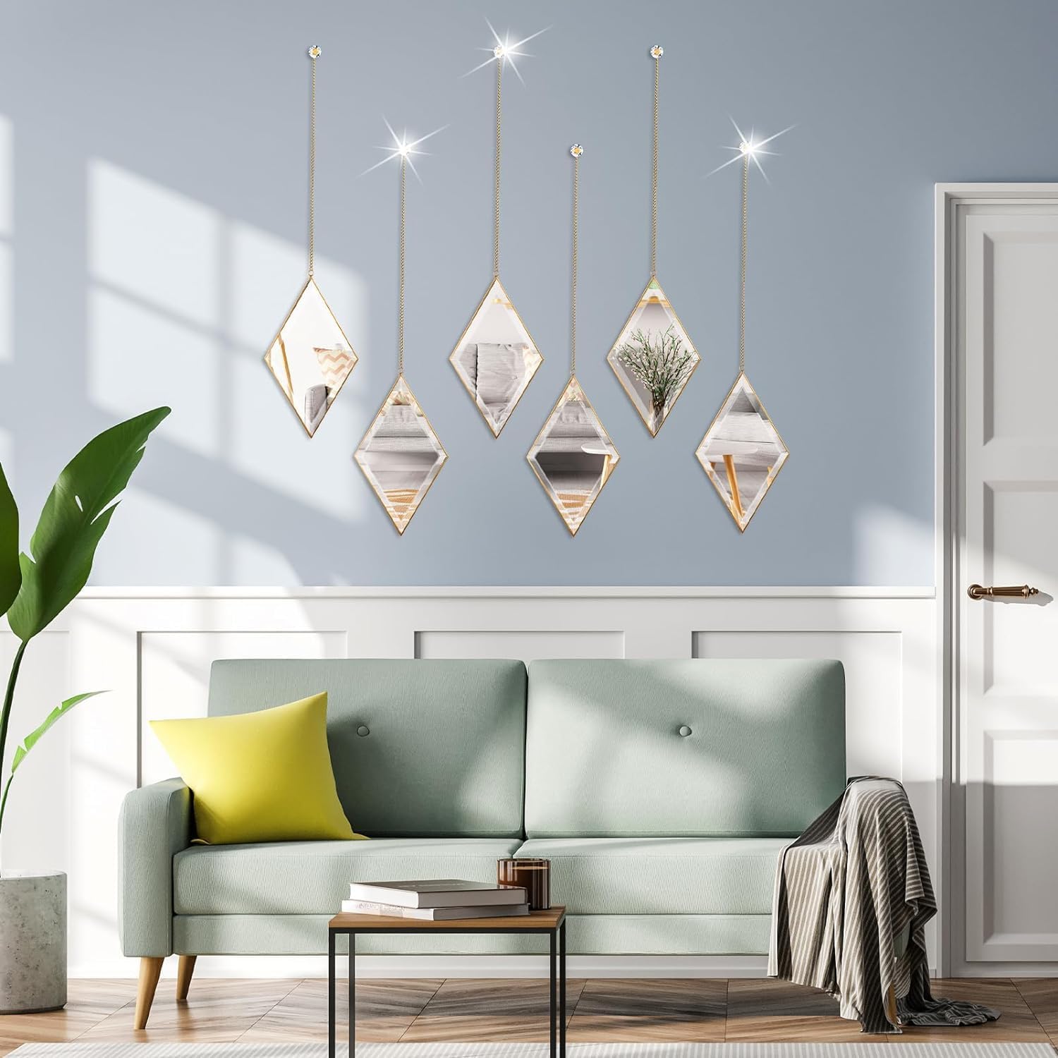 Luxe Gold Wall Mirror — Set of 6 - View 3