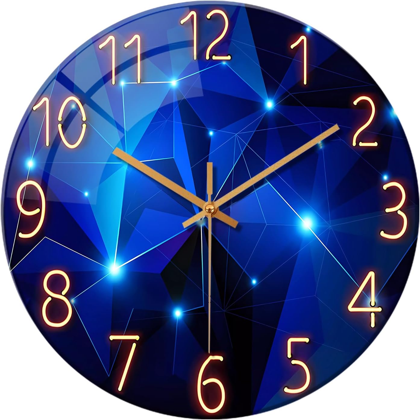 Battery Operated Black Wall Clock — 12" — 12 Inch