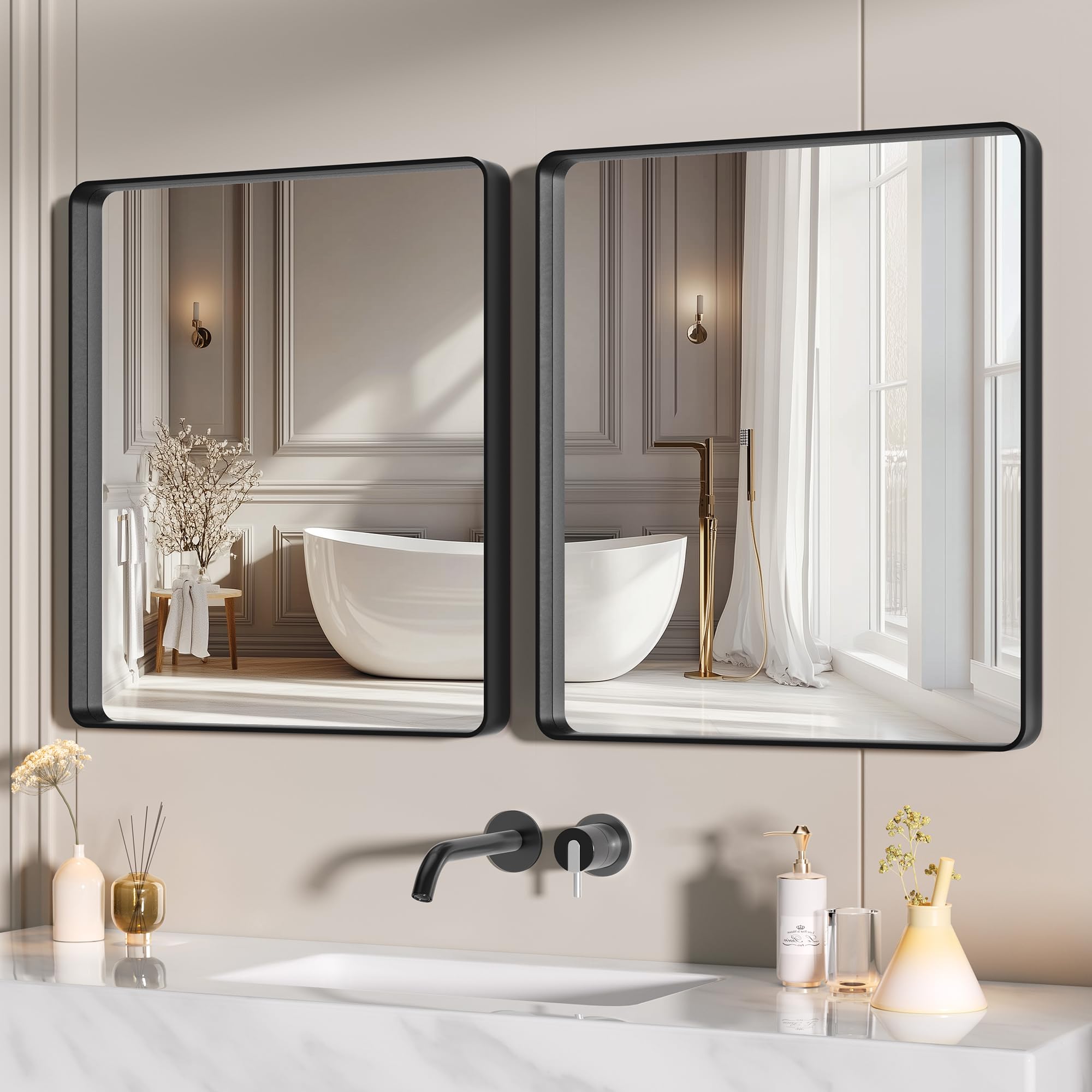 Black Vanity Mirror — 30"