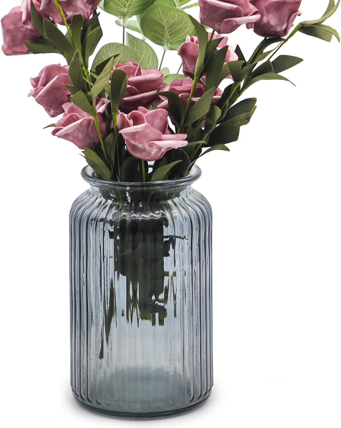 Modern Black Flower Vase — Gray
