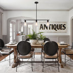 Farmhouse Black Chandelier — 3-Light - View 2