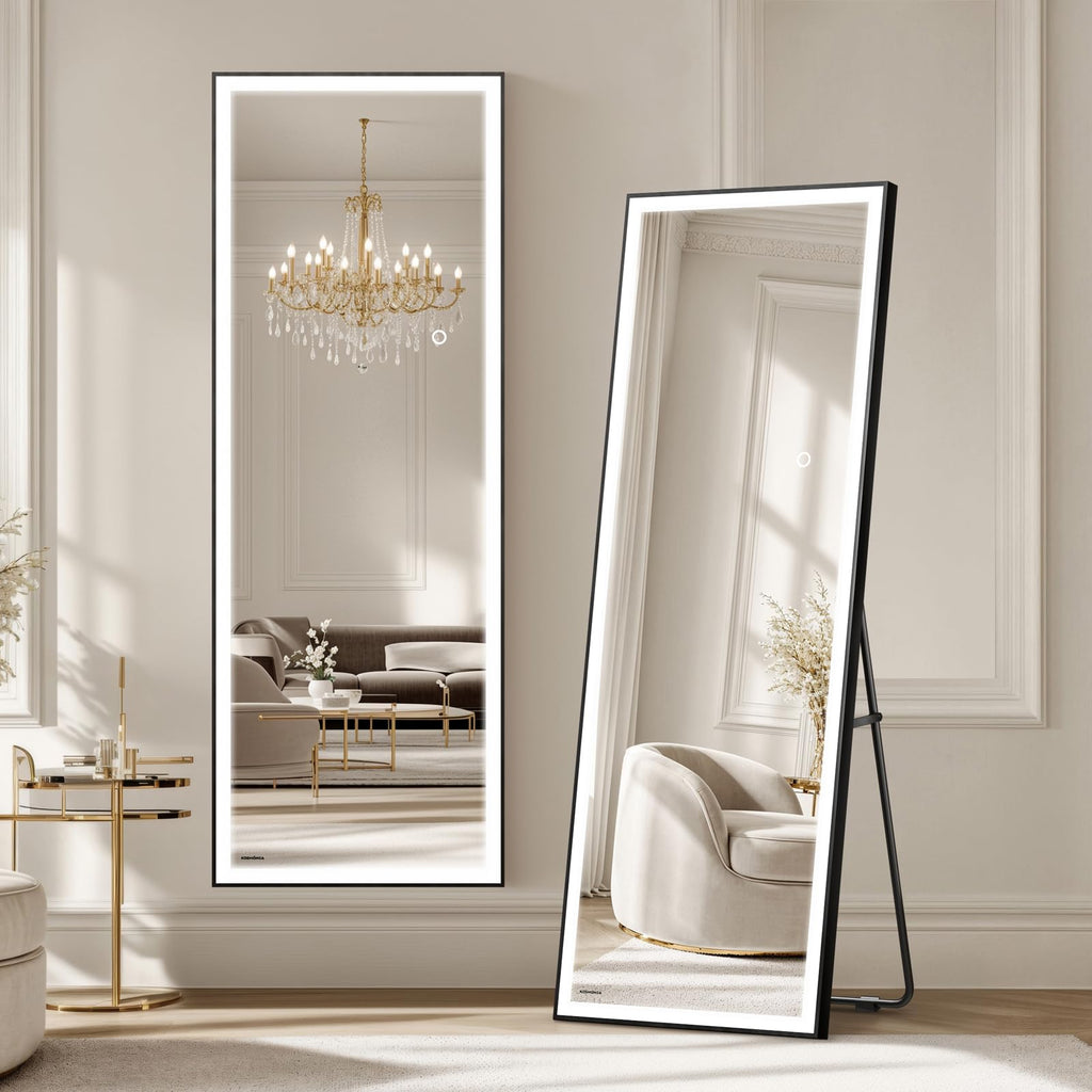 Adjustable Black Vanity Mirror — 56"