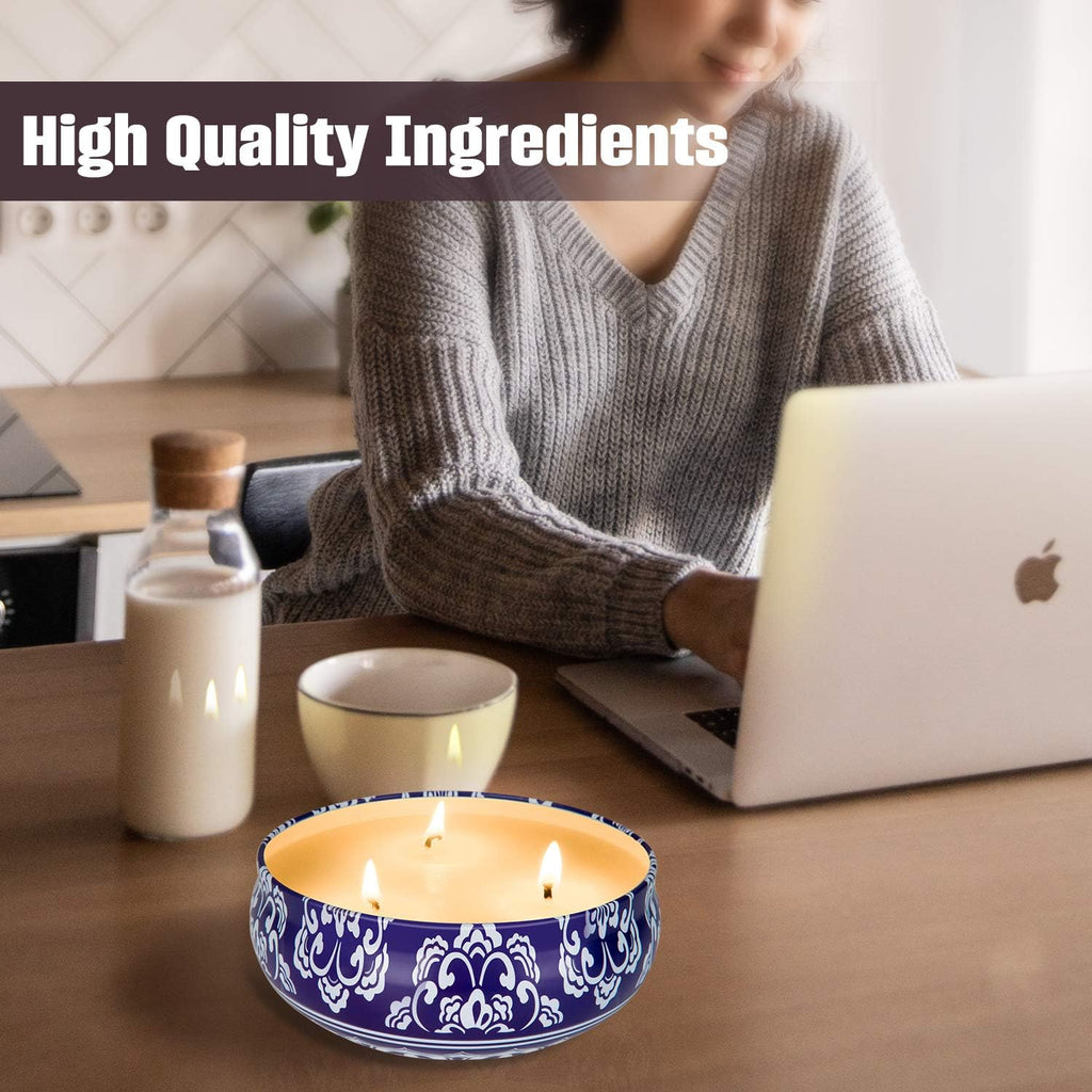 Soy Wax Blue Scented Candle - View 4