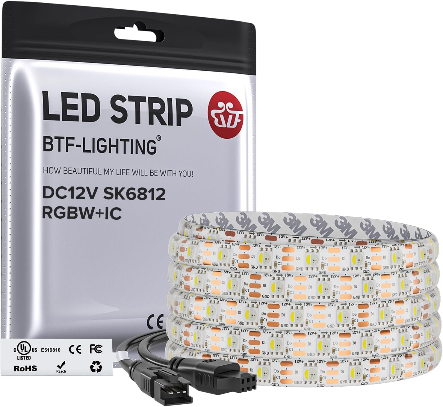 RGB Beige LED Strip Light — 1-Light — RGB+Cool White