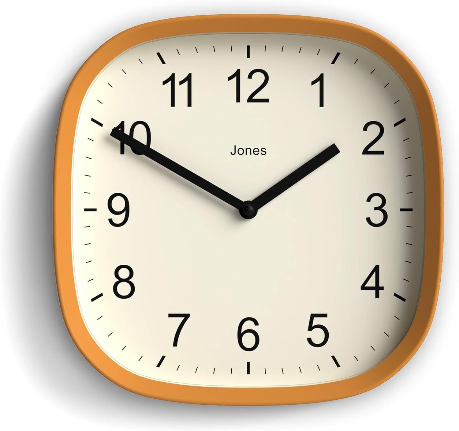 Mid-Century Black Wall Clock — 10" — 25 x 25 x 5cm