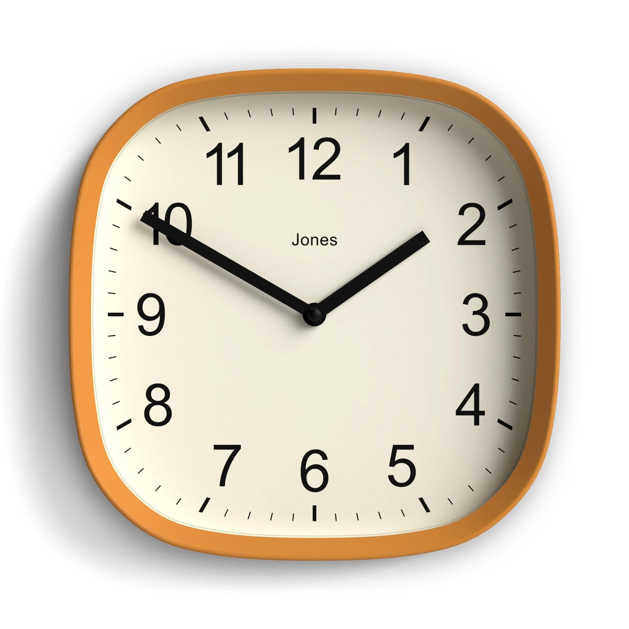 Mid-Century Black Wall Clock — 10"