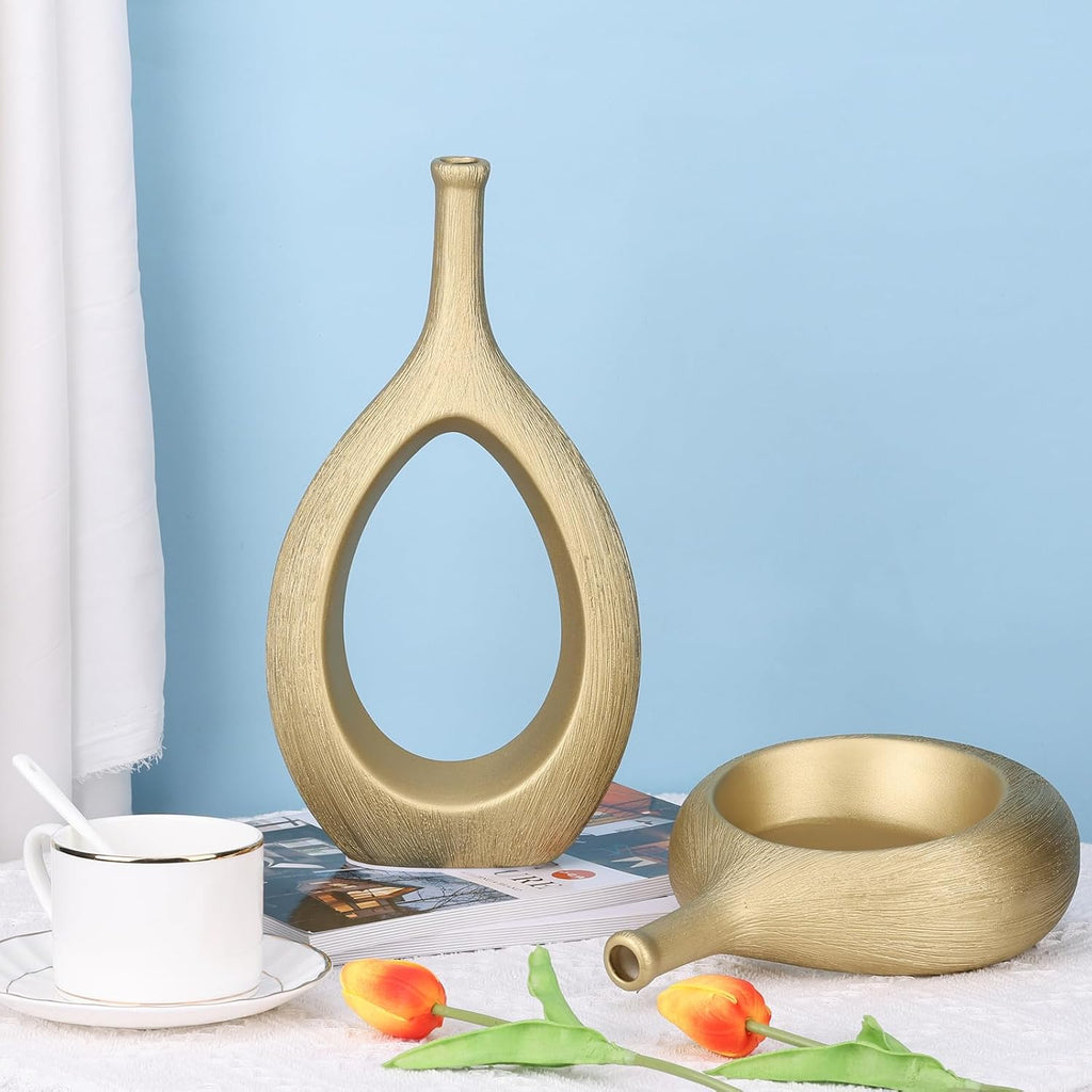 Boho Beige Decorative Vase — Set of 2 - View 6
