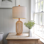 Boho Black Bedside Lamp — 21" - View 2