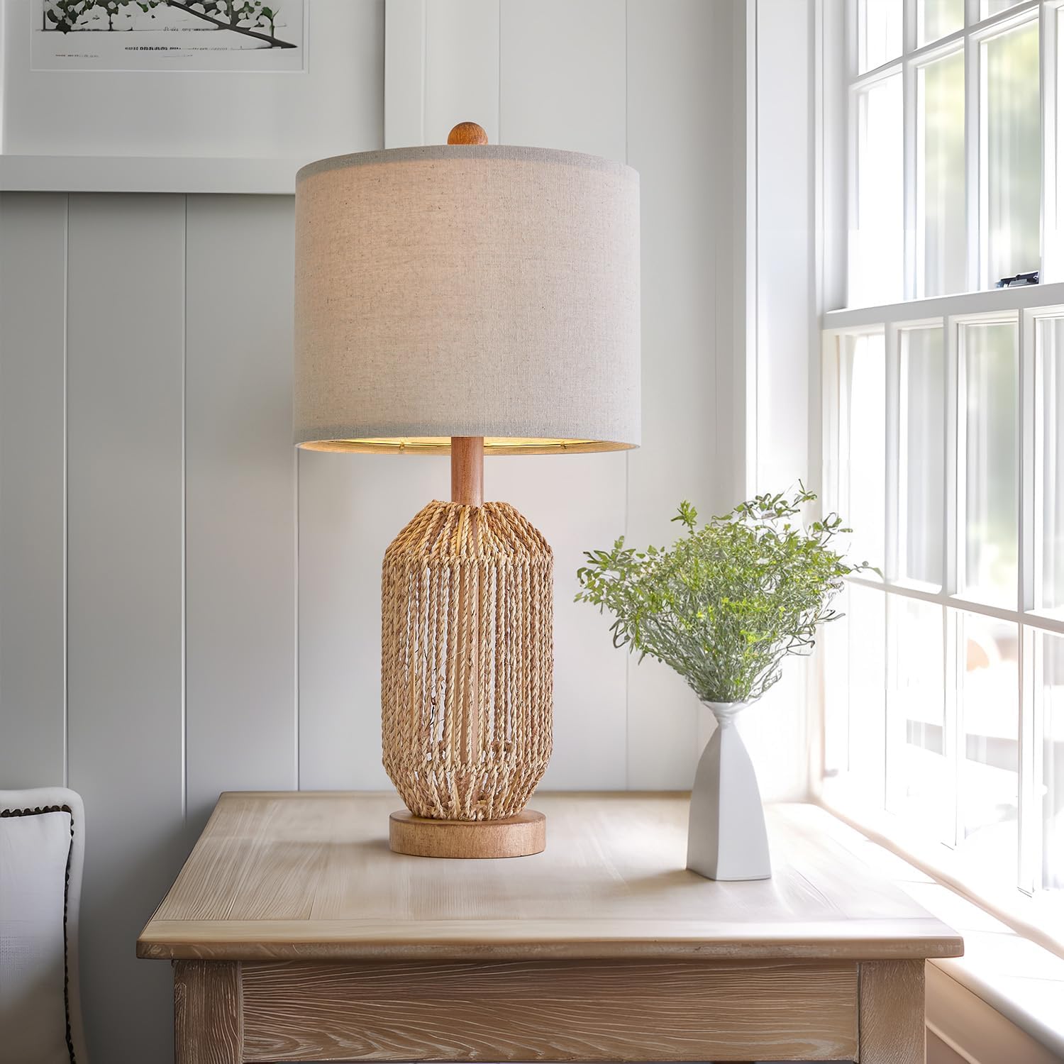 Boho Black Bedside Lamp — 21" - View 2