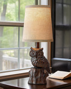 Farmhouse Brown Nightstand Lamp — 14.25" - View 7