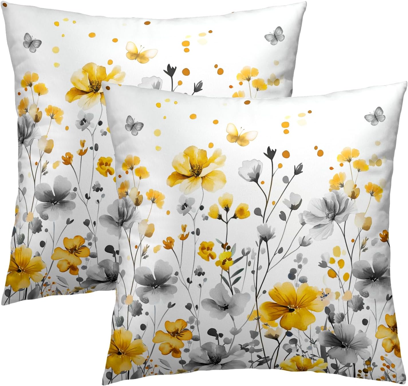 Boho Black Pillow Cover — 22" — 20" x 20" (Pack of 2)