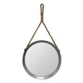 Round Farmhouse Metal Mirror — 11.9"