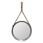 Round Farmhouse Metal Mirror — 11.9"