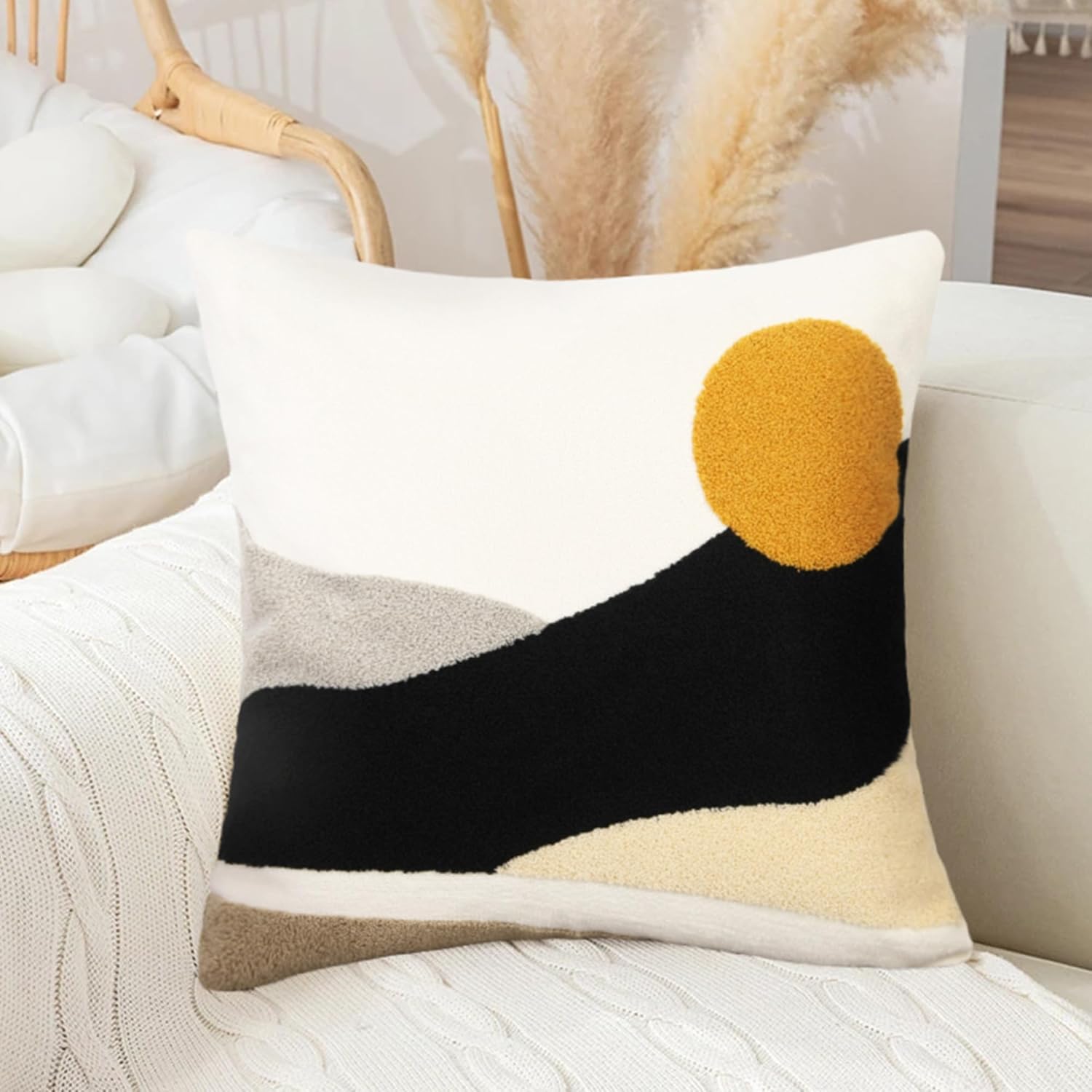 Boho Fabric Pillow Cover — 18" — Sunset