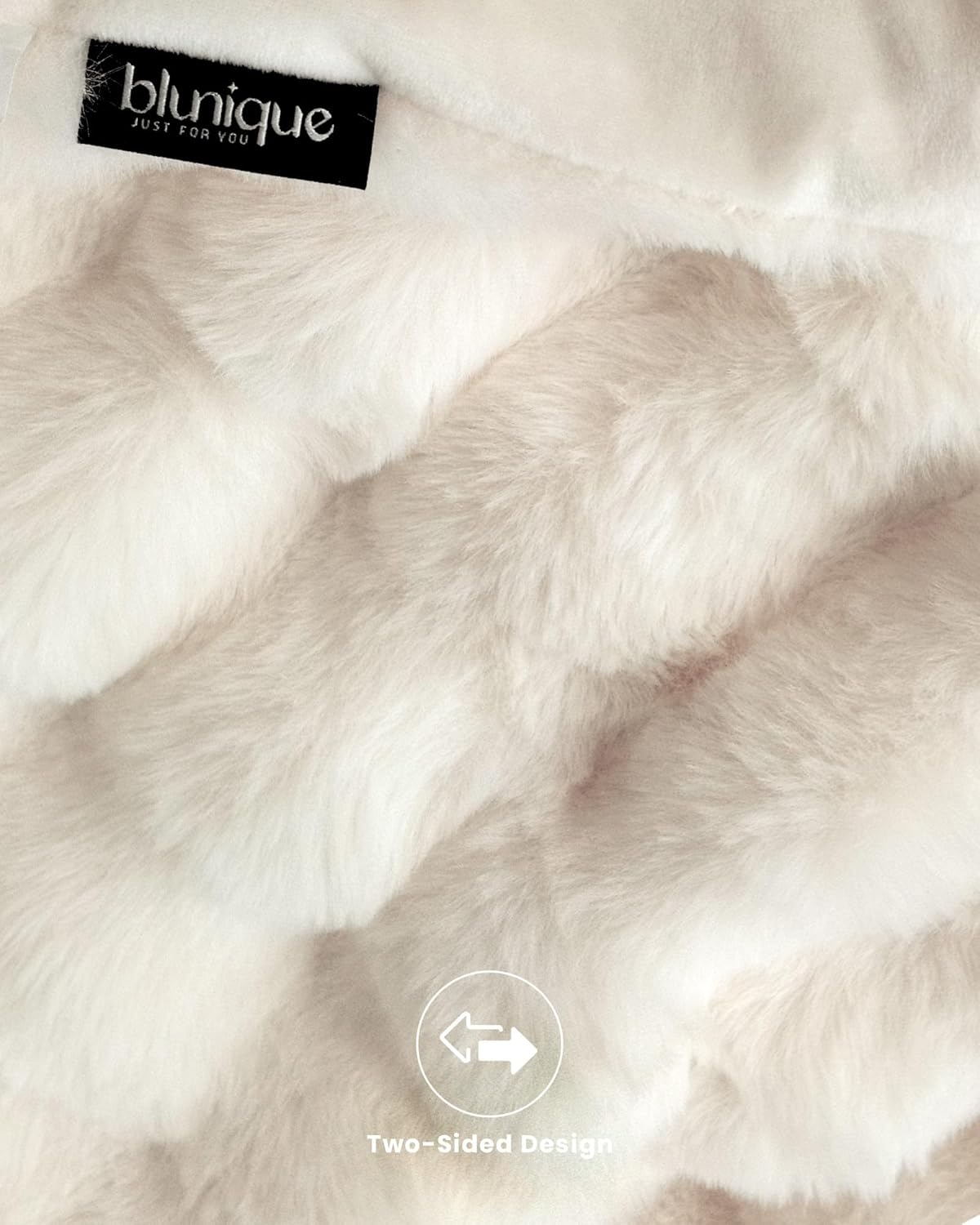 Luxe Beige Throw Pillow — 60" - View 5