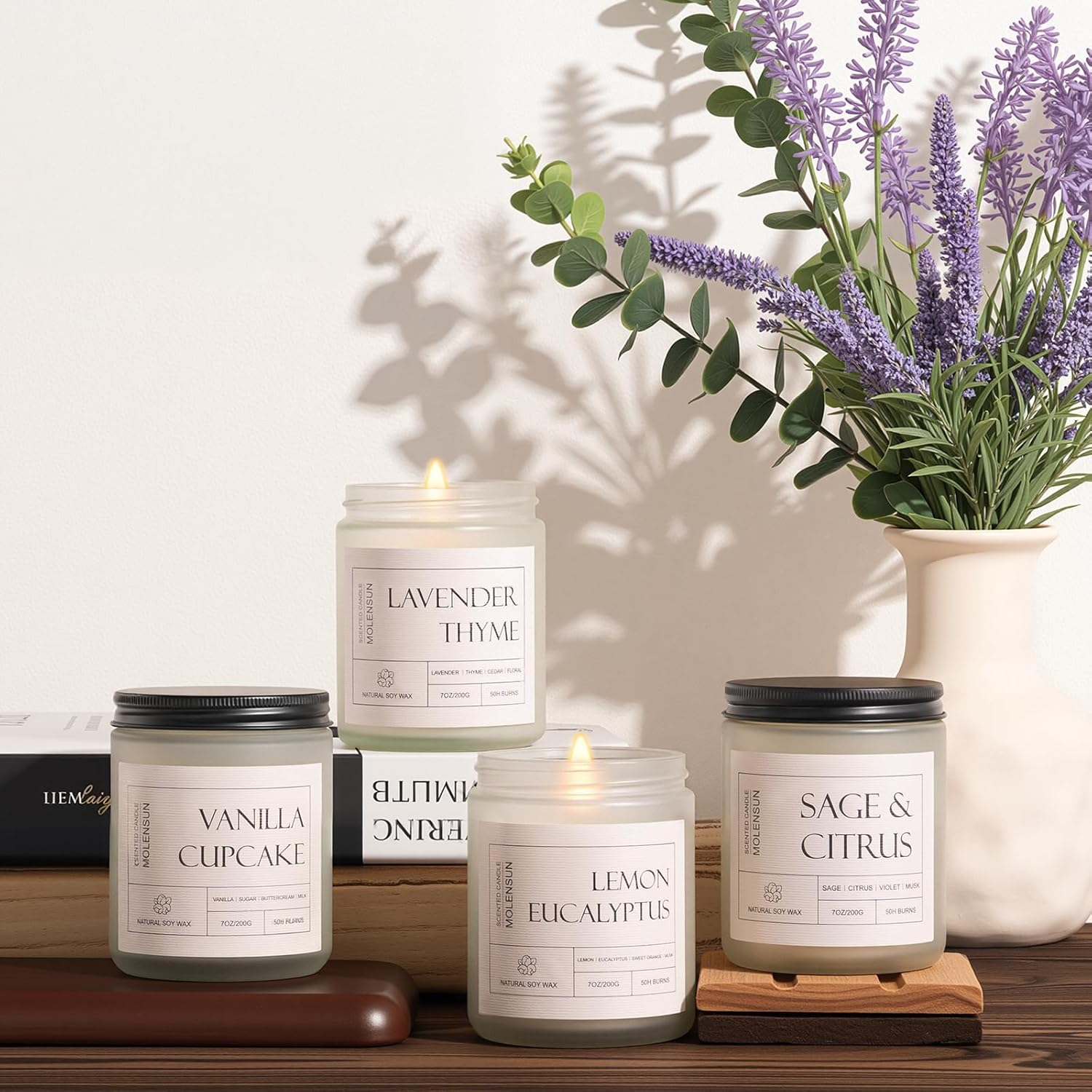 Scented Green Soy Candle - View 3