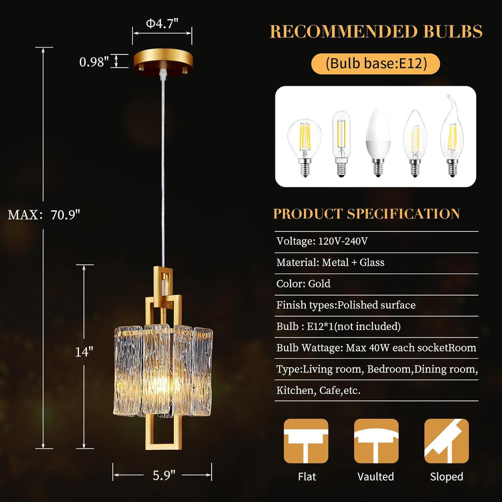 Luxe Black Chandelier — 6" - View 3
