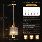 Luxe Black Chandelier — 6" - View 3