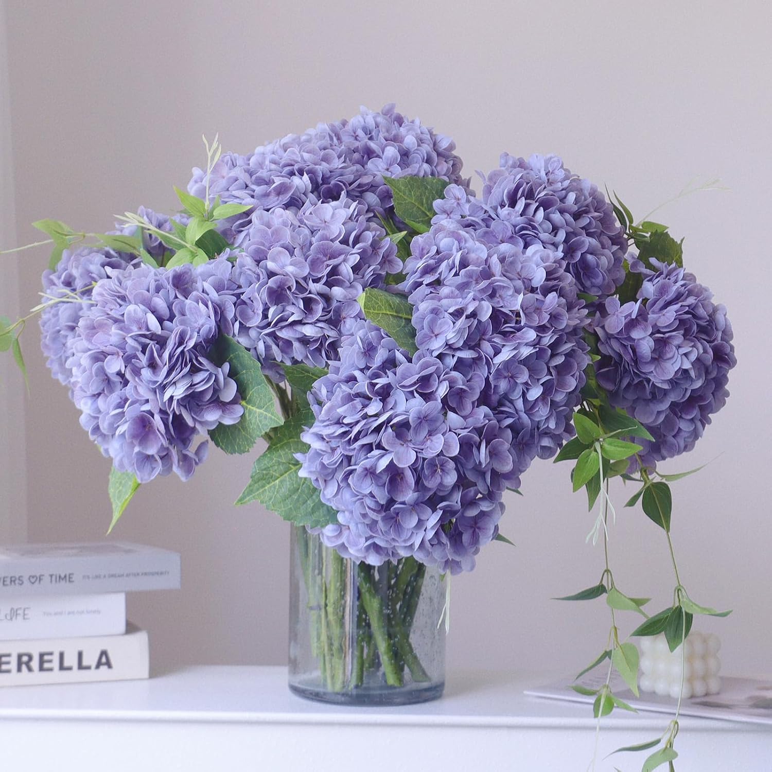 Blue Artificial Flowers — 21" — Purple