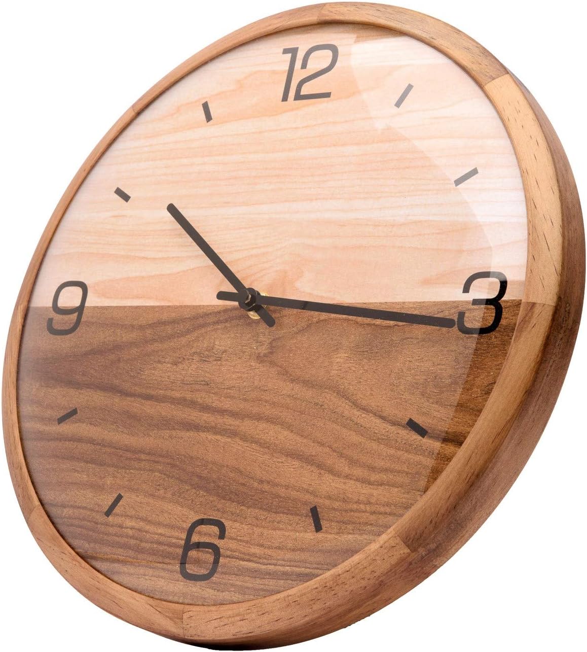 Battery Operated Modern White Wall Clock — 12" — 12"
