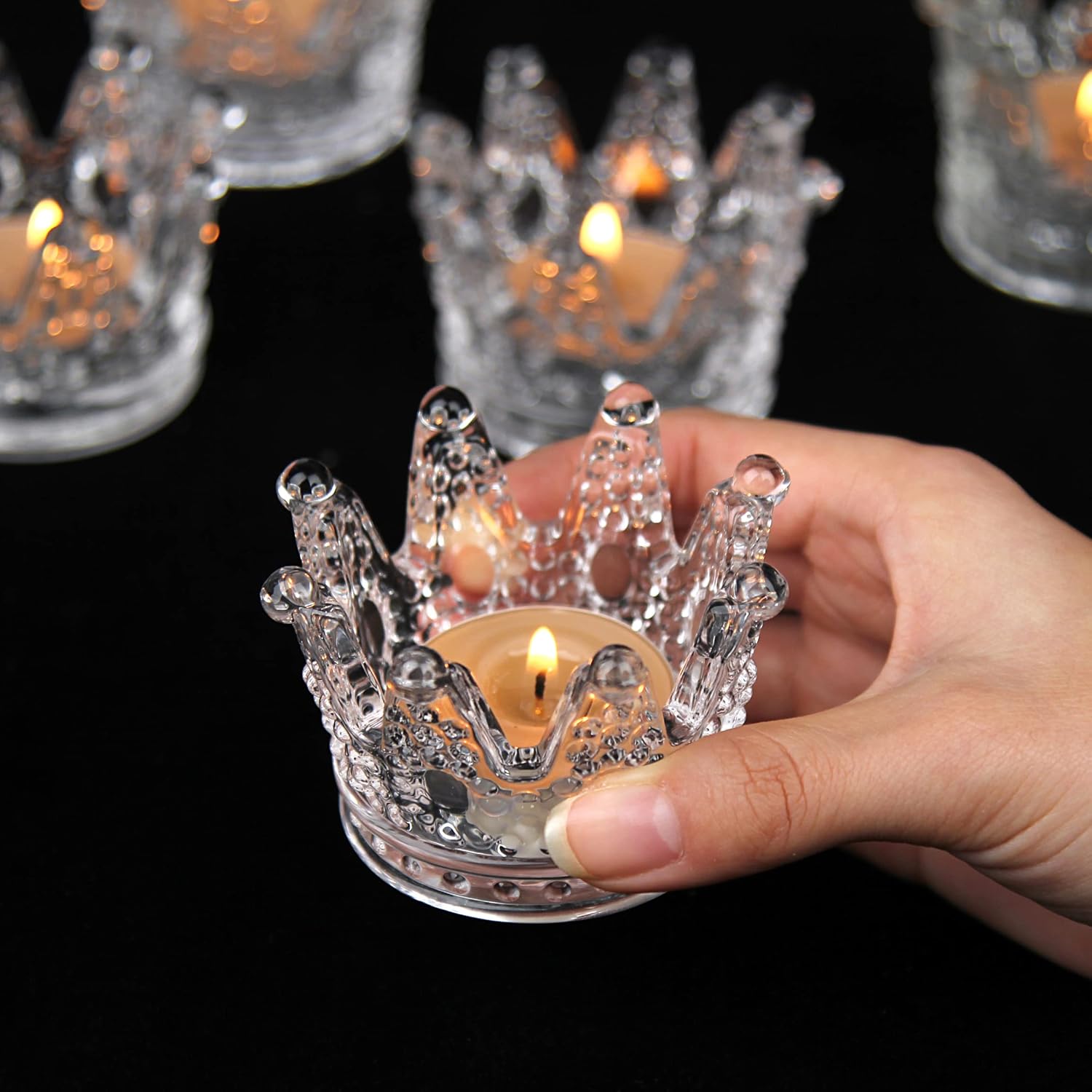 Gold Candle — Set of 12 — Clear