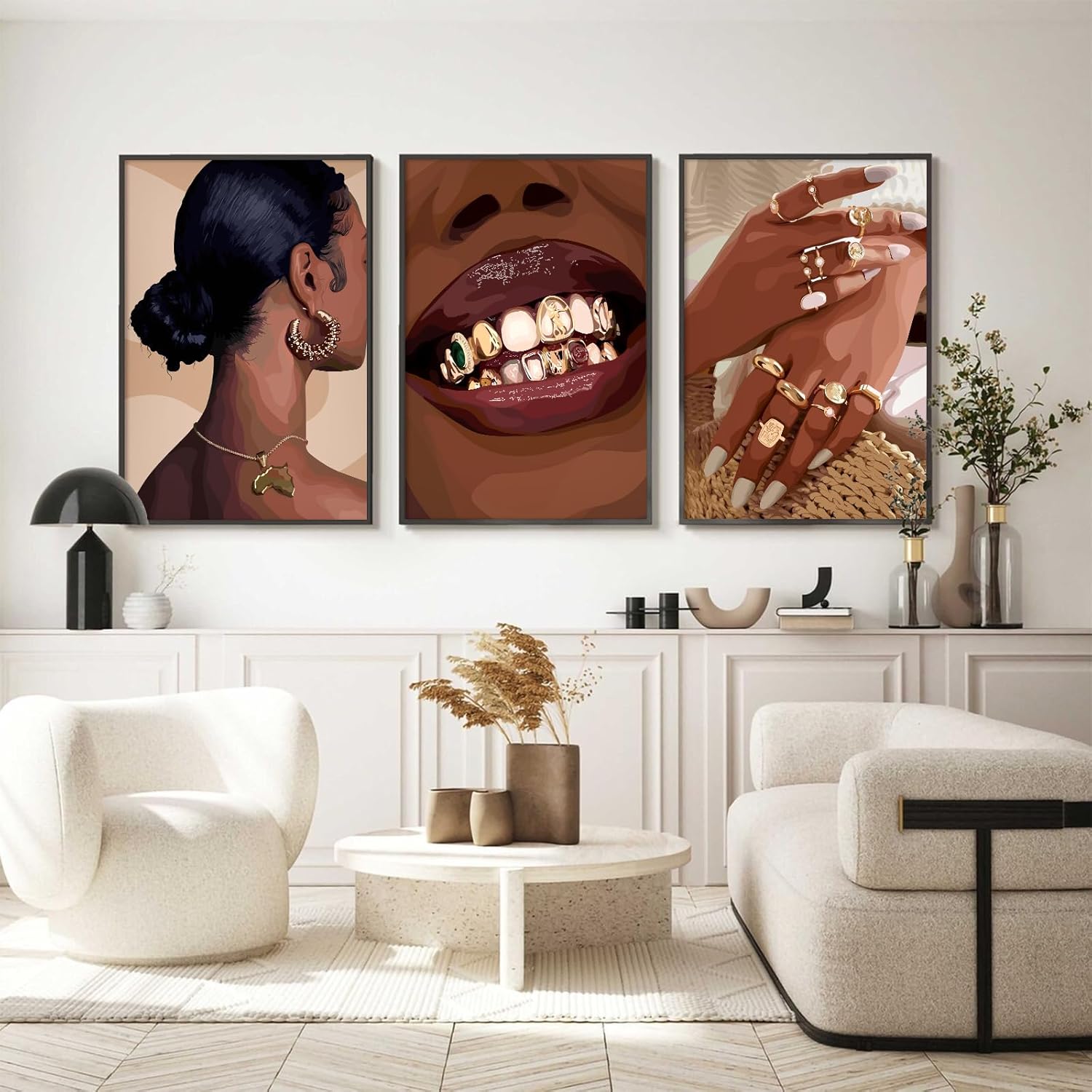 Unframed Black Wall Decor — 12" — 12"x16" Unframed