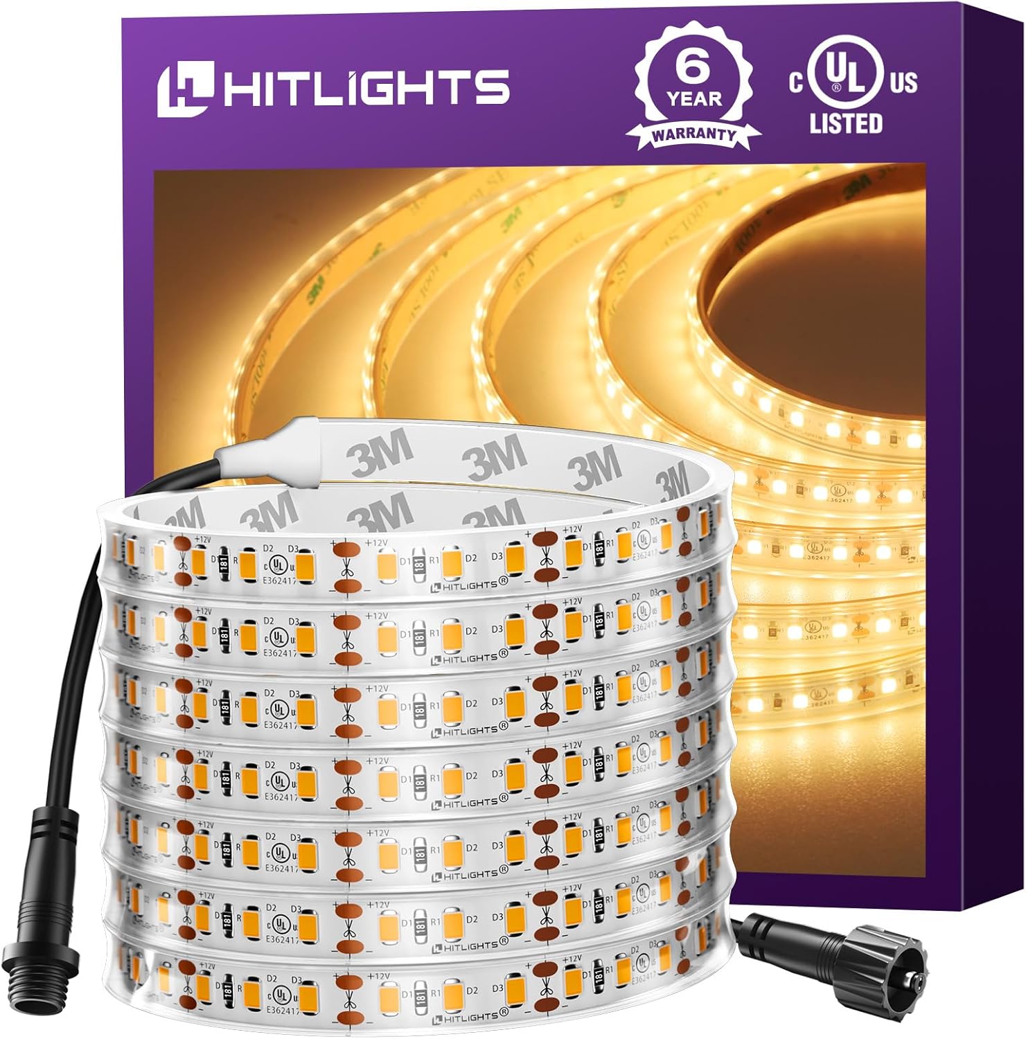 Dimmable Rattan LED Strip Lights — 2700K - IP67 Waterproof